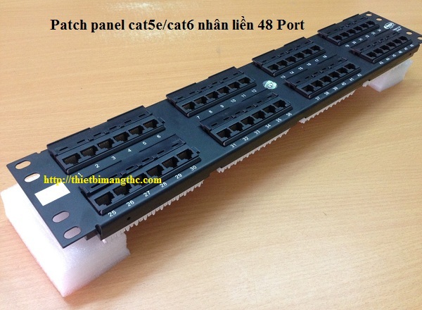 Patch panel 48 Port cat5e nhân liền